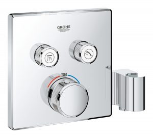 GROHE Grohtherm SmartControl - podtynkowa bateria termostatyczna do obsługi dwóch wyjść wody ze zintegrowanym przyłączem i uchwytem prysznicowym 29125000