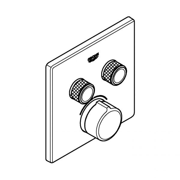 Zdjęcie GROHE SmartControl – bateria podtynkowa do obsługi 2 wyjść wody 29148000