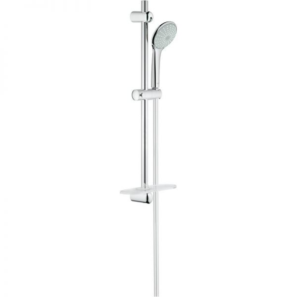 Zdjęcie GROHE Euphoria 110 Mono – zestaw prysznicowy z prysznicem ręcznym, drążkiem, wężem i półką EasyReach™ 27266001