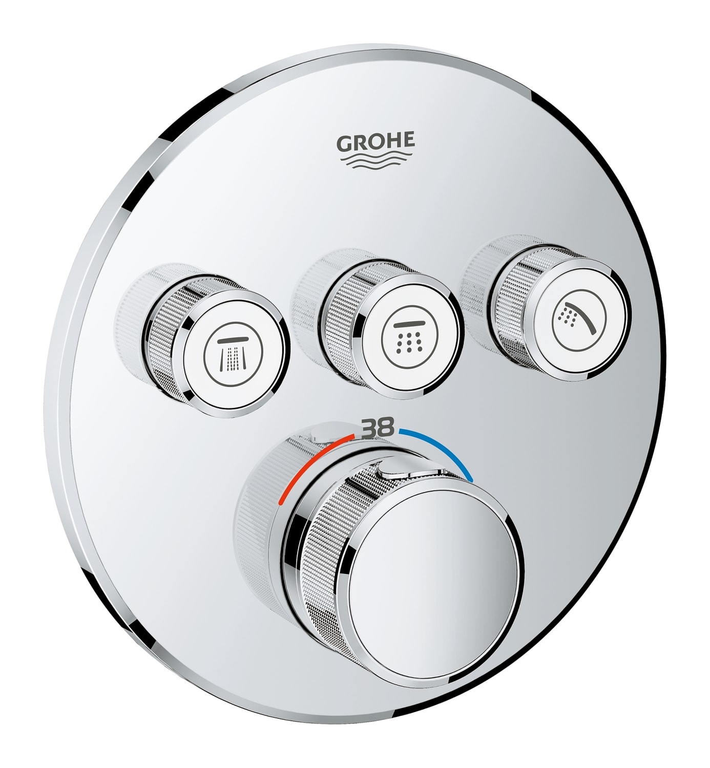 GROHE Grohtherm SmartControl - podtynkowa bateria termostatyczna do obsługi trzech wyjść wody 29121000 .