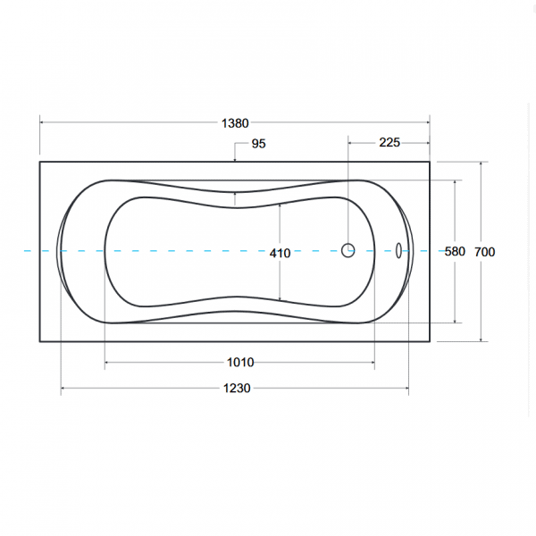 Zdjęcie Wanna prostokątna Besco Aria Plus 140 140x70cm WAA-140-PU