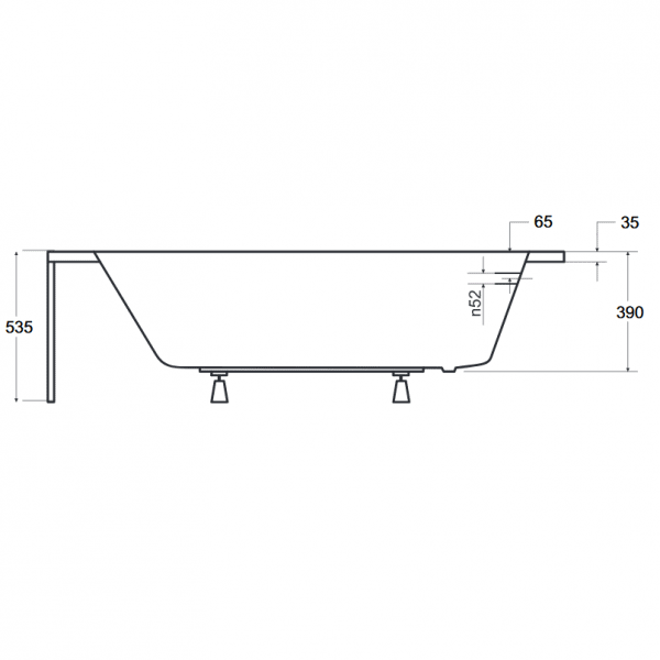 Zdjęcie Wanna prostokątna Besco Aria 140 140x70cm WAA-140-PA