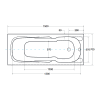 Zdjęcie Wanna prostokątna Besco Majka Nova 150 150x70cm WAM-150-PK