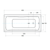 Zdjęcie Wanna prostokątna Besco Optima 160 160x70cm WAO-160-PK