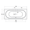 Zdjęcie Wanna prostokątna Besco Vitae 150 150x75cm WAV-150-PK