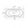 Zdjęcie Wanna prostokątna Besco Vitae 160 160x75cm WAV-160-PK