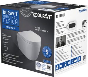 Zestaw WC wiszący Compact ME by Starck Duravit Rimless 45300900A1 (2530090000 + 0020190000)