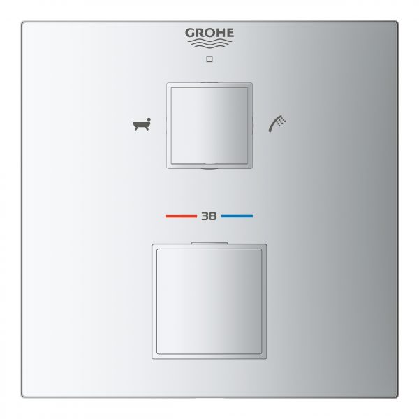 Zdjęcie GROHE Grohtherm Cube – bateria termostatyczna do obsługi dwóch wyjść wody 24155000