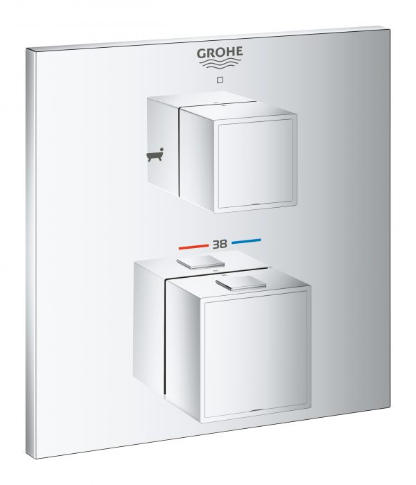 Zdjęcie GROHE Grohtherm Cube – bateria termostatyczna do obsługi dwóch wyjść wody 24155000