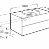 Zdjęcie Zestaw łazienkowy Unik z 2 szufladami Roca Beyond  100×52,5 cm (szafka + umywalka), Dąb A851358402