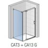Zdjęcie Drzwi wahadłowe jednoczęsciowe z elementem stałym w linii CA13 120cm + ścianka boczna CAT1 90 cm, CA13D1205007/CAT10905007