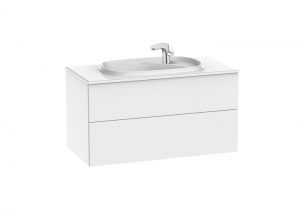 Zestaw łazienkowy Unik z 2 szufladami Roca Beyond  100x52,5 cm (szafka + umywalka), Biały połysk A851358806