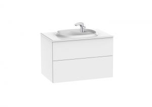 Zestaw łazienkowy Unik z 2 szufladami Roca Beyond  80x52,5 cm (szafka + umywalka), Biały połysk A851357806