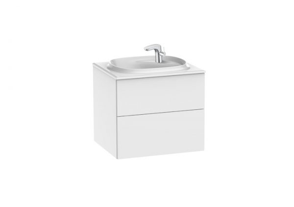 Zdjęcie Zestaw łazienkowy Unik z 2 szufladami Roca Beyond  60×52,5 cm (szafka + umywalka), Biały połysk A851356806
