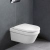 Zdjęcie Miska WC wisząca Villeroy & Boch Architectura 2.0 ukryte mocowania 37 x 53 cm biała + Deska WC wolnoopadająca 4694HR01 (4694R001+98M9C101)