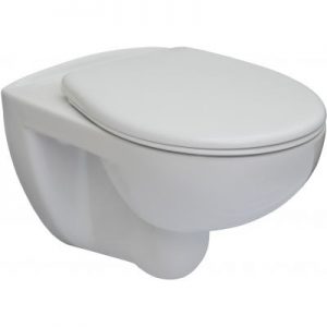 Miska WC podwieszana Roca Victoria 54x37 cm Rimless z deską wolnoopadającą (pack), biała A34H394000