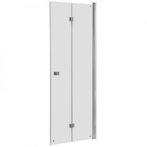 Drzwi składane do wnęki prysznicowej MaxiClean, profile aluminiowe chromowane Roca Capital 195x80 cm AM4508012M