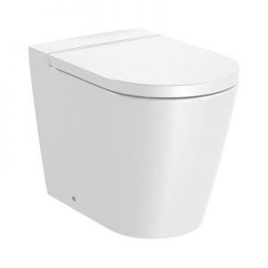 Miska WC stojąca Round Rimless Roca Inspira 56x37 cm biały A347526000