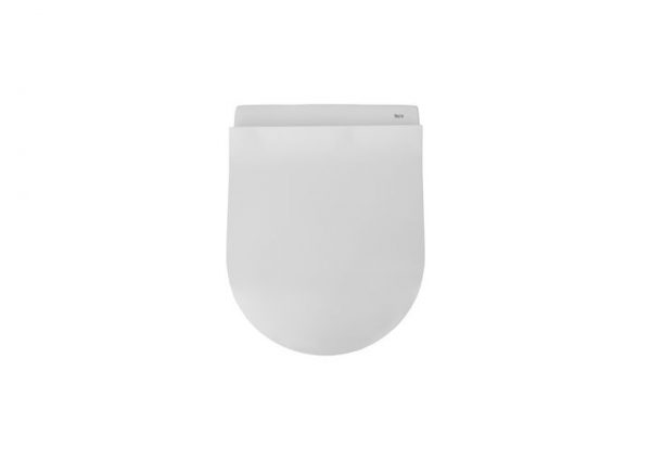 Zdjęcie Miska WC podwieszana Compacto Rimless Roca Meridian 36×48 cm  z deską wolnoopadającą SLIM (zestaw) A34H242000