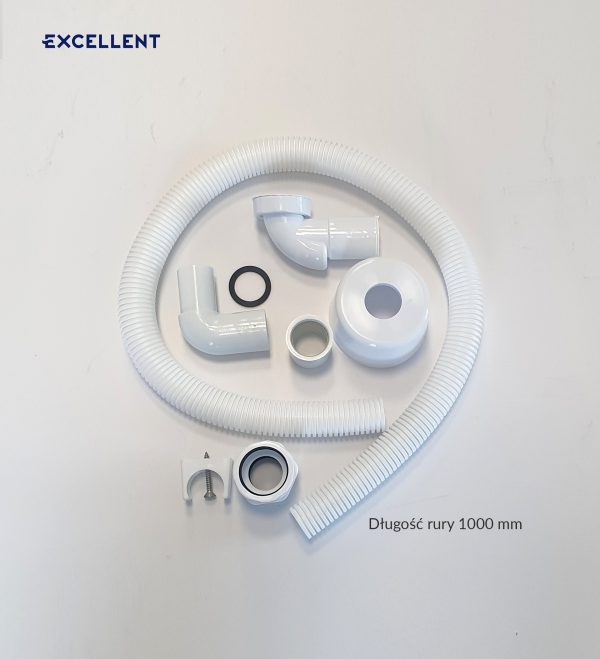 Zdjęcie Syfon umywalkowo-bidetowy Excellent Pum niski z rurą elastyczną Biały INPU.8075628.WH