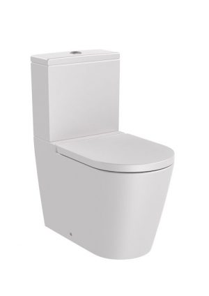Miska WC do kompaktu Rimless Roca Inspira Round 37,5x64,5 cm perłowy A342526630
