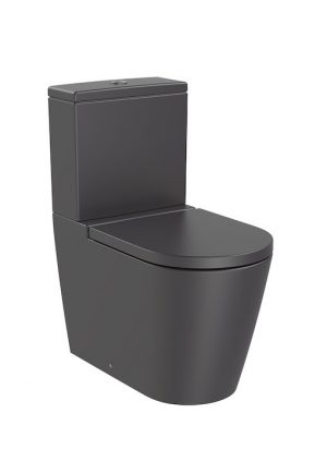 Miska WC do kompaktu Rimless Roca Inspira Round 37,5x64,5 cm onyks A342526640
