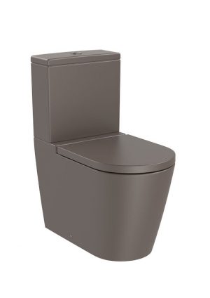 Miska WC do kompaktu Rimless Roca Inspira Round 37,5x64,5 cm cafe A342526660