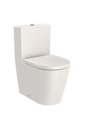 Miska WC do kompaktu Rimless o/podwójny Roca Inspira Round 37,5x60 cm beżowy A342529650