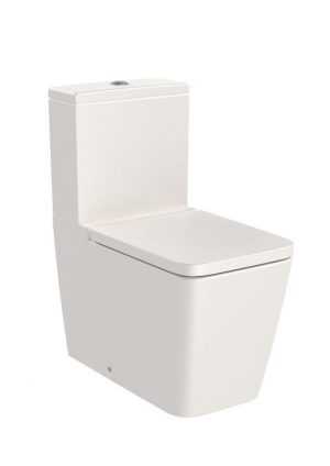 Miska WC do kompaktu Rimless o/podwójny Roca Inspira Square 37,5x64,5 cm beżowy A342536650