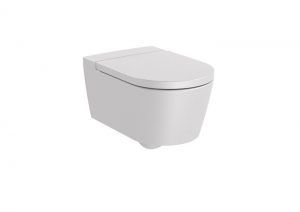 Miska WC wisząca Roca Inspira Round Rimless 37x56 cm perłowy A346527630