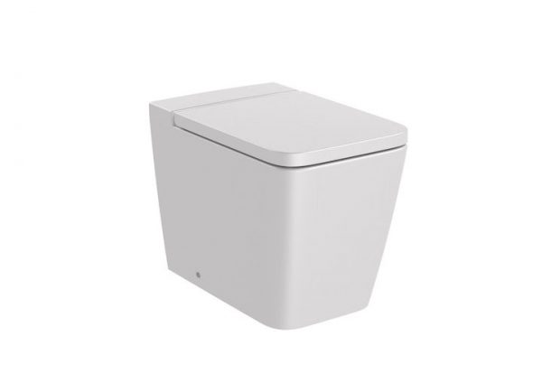 Zdjęcie Miska WC stojąca Roca Square Rimless 37×56 cm perłowy A347537630