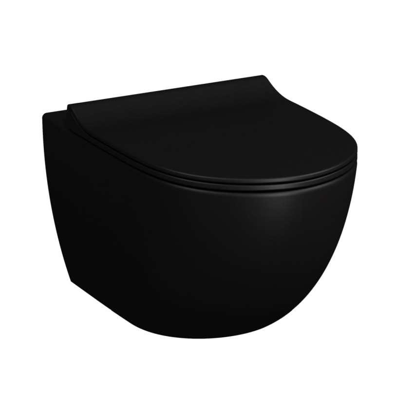Miska WC wisząca Vitra Sento 54x36,5 cm czarny mat 7748B083-0101