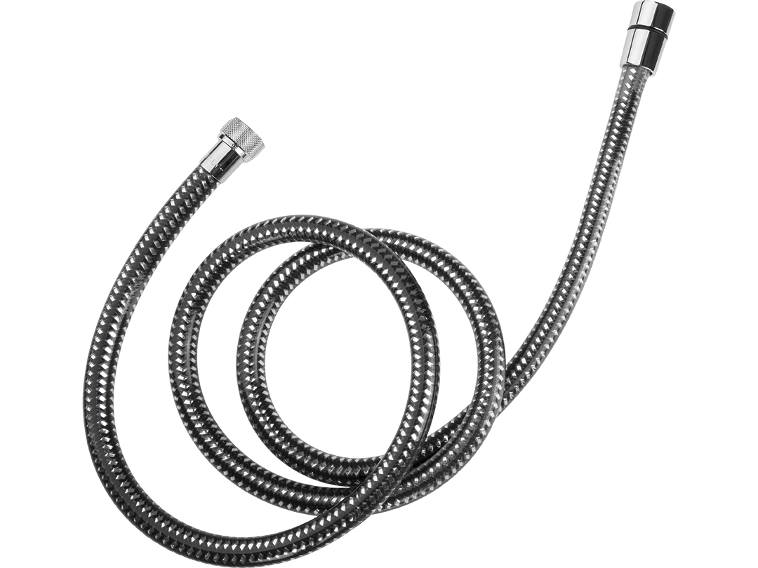 Wąż natryskowy PVC 1500 mm Laveo Goma czarny/chrom CRG_74PD
