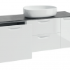 Zdjęcie Umywalka nablatowa asymetryczna Defra Isla 48,5×36,5 biały 5050