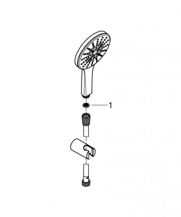 Zdjęcie Grohe Rainshower SmartActive 130 Zestaw prysznicowy, 3 strumienie moon white 26581LS0