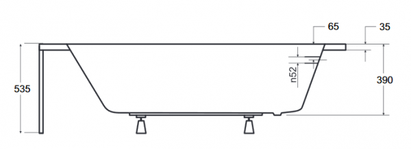 Zdjęcie Obudowa do wanny prostokątna Besco Aria 150×70 cm biały OAP-150-UNI