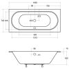 Zdjęcie Wanna prostokątna Besco Vitae Slim 150×75 cm biały WAV-150-SL