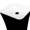 Zdjęcie Umywalka wolnostojąca Besco Assos B&W  40x50x85 cm czarny/biały UMD-A-WOBW