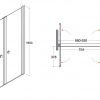 Zdjęcie Drzwi prysznicowe przejrzyste szkło Besco Sinco Due 90×195 cm DSD-90