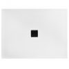 Zdjęcie Brodzik prostokątny biało-czarny Besco Nox ULTRAslim 130×90 cm BMN130-90-BC