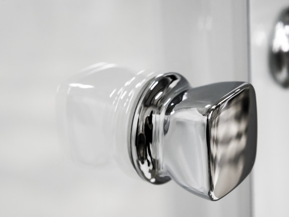 Zdjęcie Drzwi prysznicowe przejrzyste szkło Besco Duo Slide 130×195 cm DDS-130