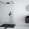 Zdjęcie Kabina prysznicowa Walk-In przejrzyste szkło Besco Aveo Due Black 90×195 cm ADB-90-195C
