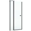 Zdjęcie Drzwi prysznicowe z pole stałym Roca Capital 80×195 cm czarny mat/szkło przezroczyste MaxiClean AM4608016M