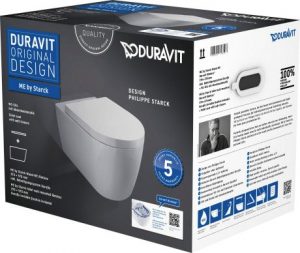 Zestaw WC z miską wiszącą ME by Starck Duravit Rimless 45290900A1 (2529090000 + 0020090000)
