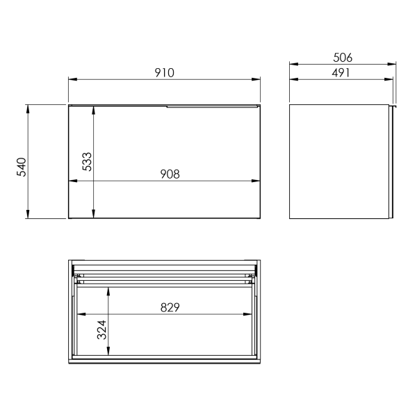 Zdjęcie Szafka podumywalkowa 90 cm Elita Glam 1S + 1S biały mat 168381