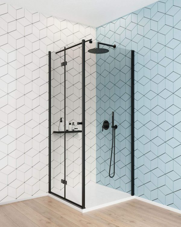 Zdjęcie Drzwi Prysznicowe Deante Kerria Plus 80 cm – składane z powłoką szkło totalwhite KTSXN42P