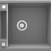 Zdjęcie Zlewozmywak granitowy Deante Magnetic szary 1 560X500X219, 3,5″ + osprzęt space saver ZRM_S103