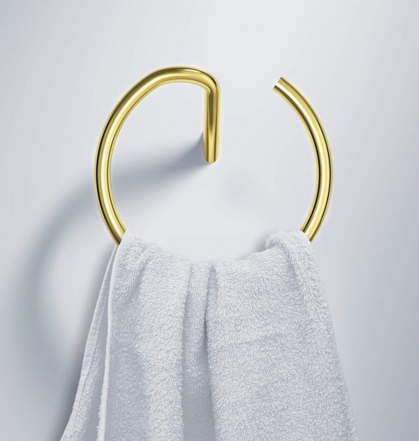 Zdjęcie Deante Silia wieszak na ręcznik ścienny okrągły gold ADI_Z611