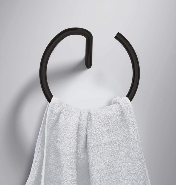 Zdjęcie Deante Silia wieszak na ręcznik ścienny okrągły nero ADI_N611