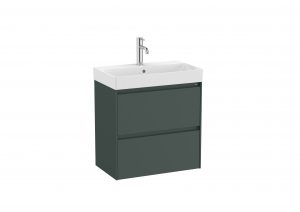 Roca Ona Zestaw łazienkowy Unik Compacto 2 szuflady ciemmny zielony mat 600mm A851684513